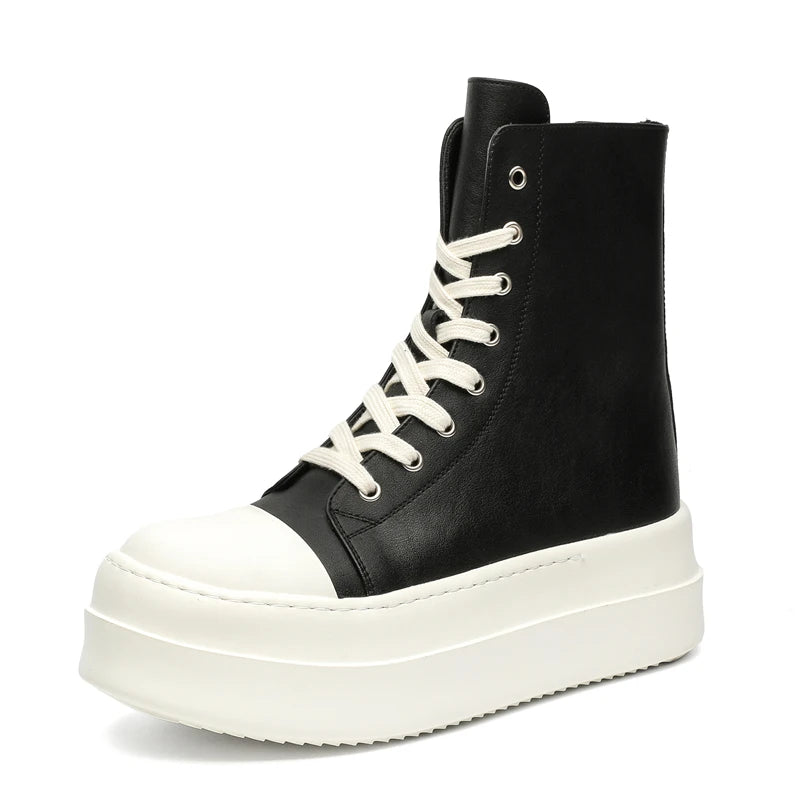 Marca Preto Cano Alto Sapatos Masculinos e Femininos
