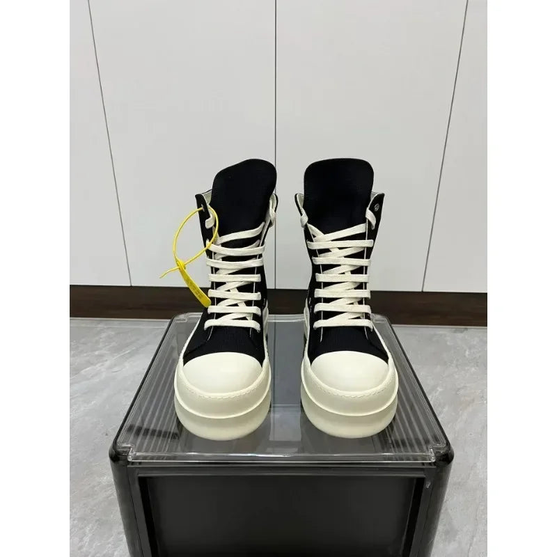 Marca Preto Cano Alto Sapatos Masculinos e Femininos