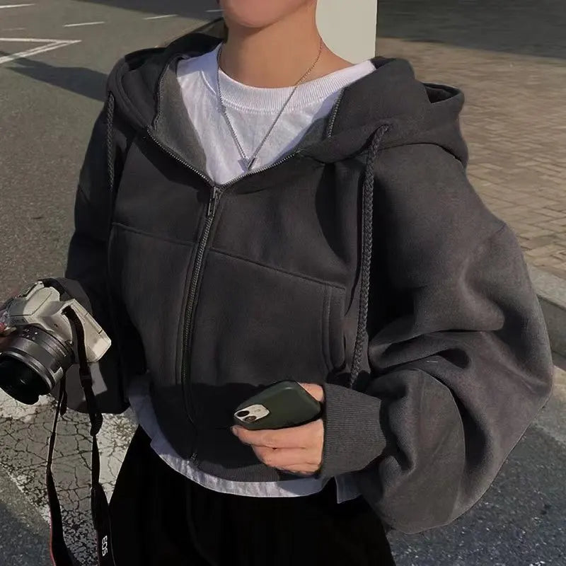 Blusa de moletom feminina azul marinho