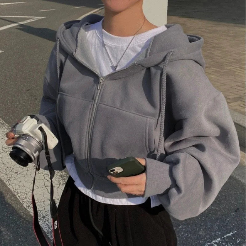 Blusa de moletom feminina azul marinho